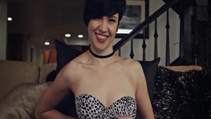 Asian coed Cadey Mercury taboo sexy dancing in office