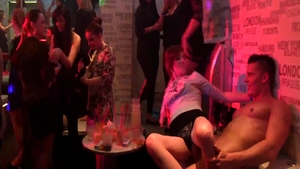 Busty and horny amateur hard group sex at the party