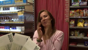 Young amateur german Lara Braun homemade anal fucks in a shop