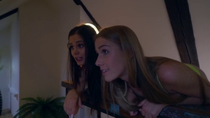 Step sis Alexis Crystal throat fucking