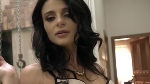 Naughty brunette Kate Rich wishes for hard slamming in HD