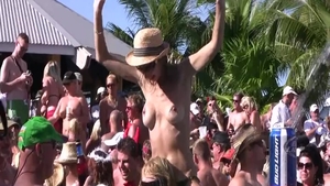 Gorgeous teen first time flashing outdoors