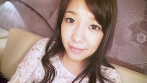 Japanese brunette teasing small tits