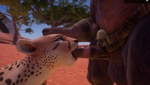 3d muscle & wild female POV pounding