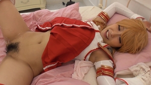 Blonde Asuna bends to get fucked XXX video HD