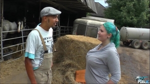 My First Public - Cock sucking outdoors among busty girl