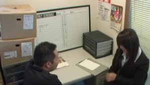 Curvy japanese amateur creampied in office