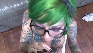 Hard nailining in company with hairy punk