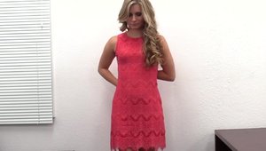 BackroomCastingCouch: Blonde haired undressing in the backroom