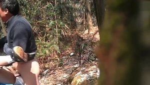Voyeur asian got fucked hard outdoors
