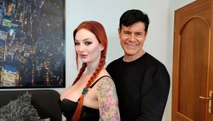 Immoral live: Inked redhead goes for sucking dick in HD