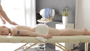 Too cute blonde Lola Taylor humping on the table