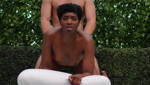 Ebony interracial banging