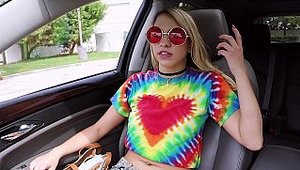 Stranded Teens: Khloe Kapri nailed hard in a car HD