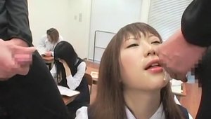 Getting facial escorted by incredible japanese teen