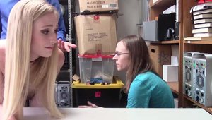 Blowjob in the company of small tits european blonde hair