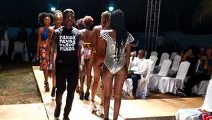 Hard slamming along with busty african amateur