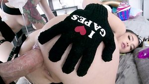 All Anal: Anna De Ville as well as Jane Wilde gaping