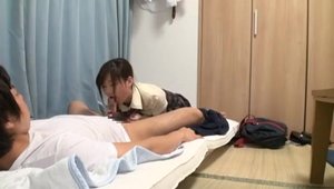 Asian teen chick has a passion for good fucking in uniform