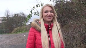 Tight & busty Alexis Bardot pussy fucking in public