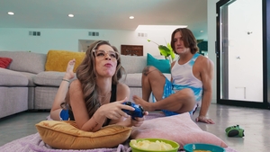 Brazzers: Bubble Butt Renee Takes on Two Gamers